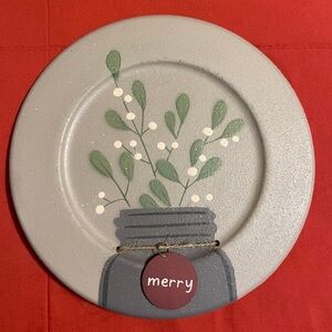 New Mason Jar Tag Primitive Wooden Plate